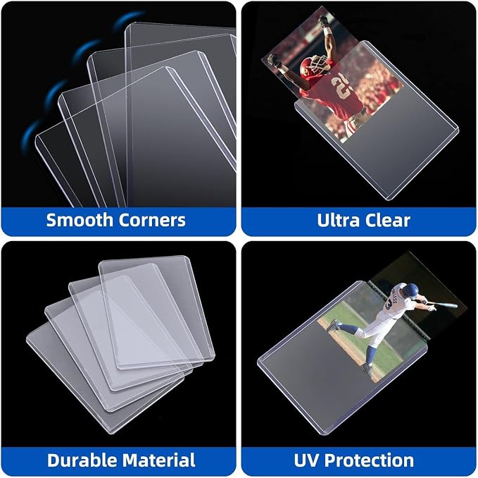 600 Card Sleeves Hard Plastic, Arjiekwei 3"X 4" Baseball Cards Protectors - Image 2