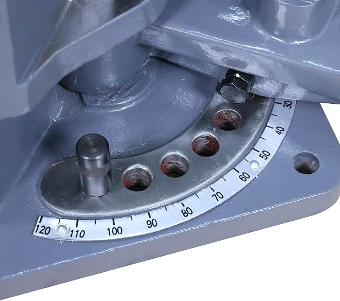 KAKA INDUSTRIAL Universal Bender, Manual Metal Bender, Strip Steel, Flat Steel, Round Steel, Angle Steel Rod Bender, Hot and Cold, 120 Degree Bar Bending Machine with Detachable Bending Lever UB-100