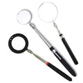 3pcs Telescoping Inspection Circular Mirror with 2 LED Inspection Mirror Mirror on a Stick extendable Mirror Automotive Mirror Large Inspection Mirror 360 Mirror