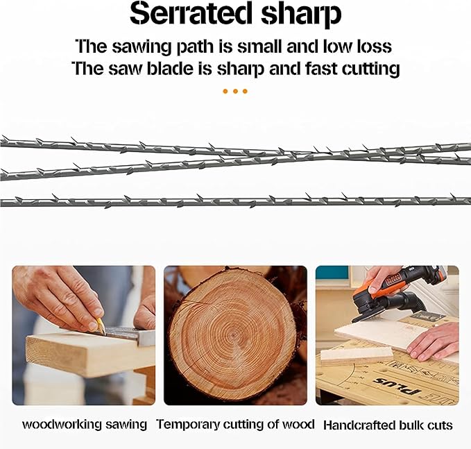 Coping Saw for Woodworking - with 20Pcs 360° Spiral Blades for Wood, Plastic, Rubber,Soft Metal | Essential Hand Saw for DIY Enthusiasts & Outdoor Use