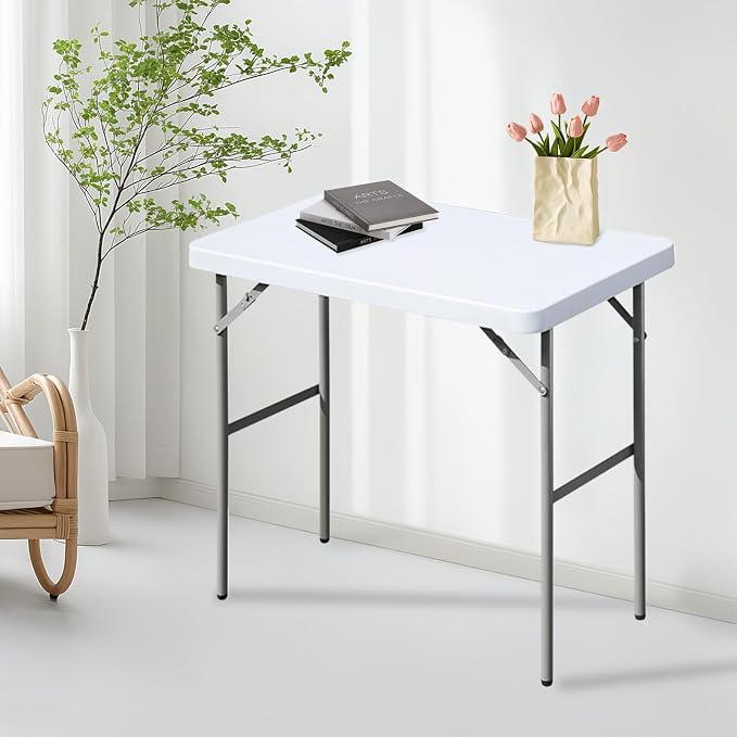 Folding Table 2.7ft Rectangular All-Occasion Plastic Folding Event Table - Image 6