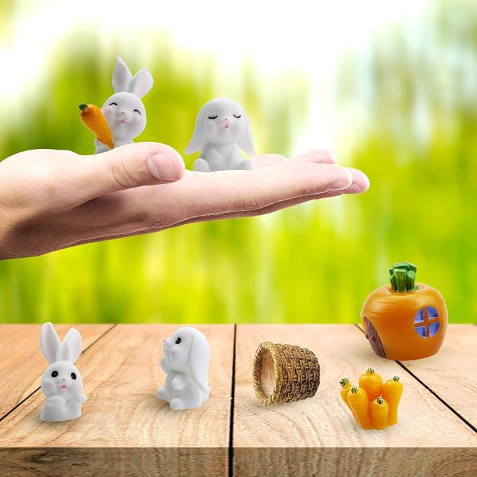 Easter Decoration Rabbit Miniature Fairy Garden Decoration Accessories - Image 2
