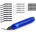 Deburring Tool Kit with 20 High-Speed-Steel Blades | Edge Burr Remove for Metal, PVC Plumbing Pipe, 3D Printing, Plastic, Copper, Resin Art