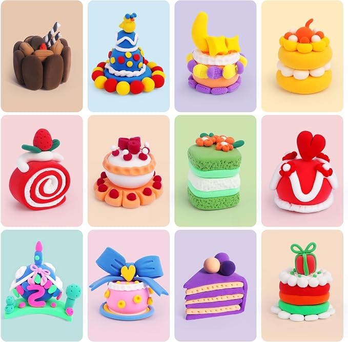 Air Dry Clay Kit, 12 Cake Modeling Clay - Image 7