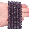 Songxi 5x8mm Natural Grey Chalcedony Stone Rondelle Beads, Gemstone by SongXi