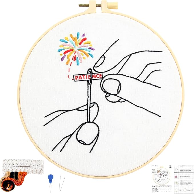 Beginner Embroidery Starter Kit, Easy Hand Embroidery Kits by Unknown