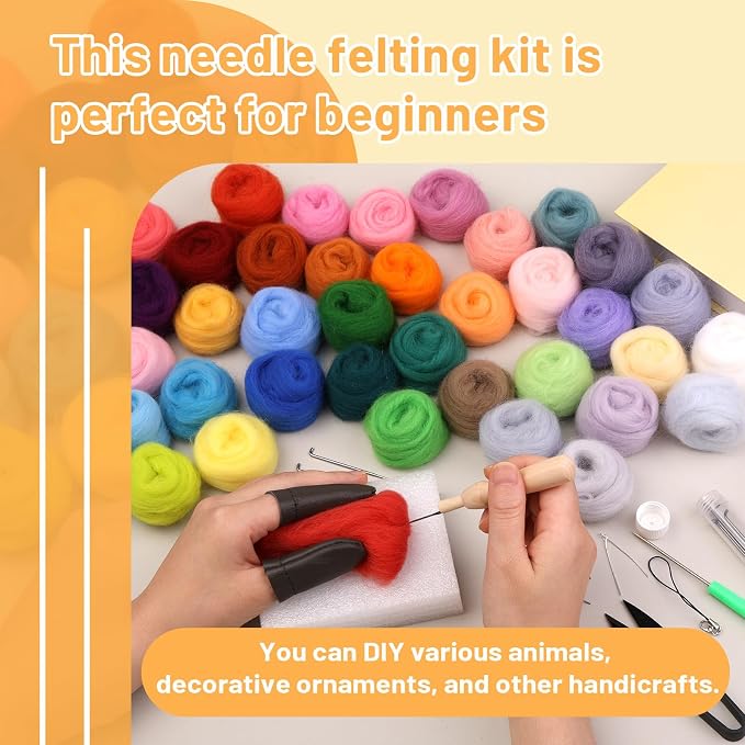 SOCNITC 45 Colors Needle Felting Kits - Image 6