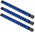 ALOANES 3 PC ABS Socket Organizer, 3/8 inch, Drive Socket Rail Holders, Heavy Duty Socket Racks, Black Rails with Blue Clips