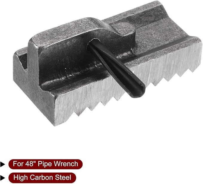 HARFINGTON Pipe Wrench Heel Jaw with Pin Assembly 48" Wrench Replacement Carbon Steel for 48" Adjustable Wrench