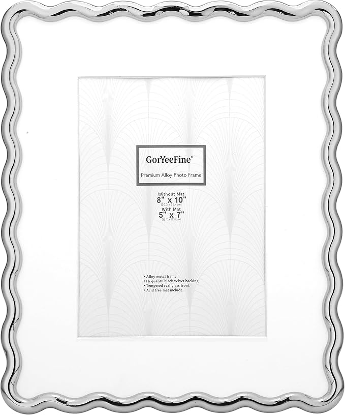 Silver 8x10'' Heavy-Duty Zinc Alloy Photo Frames by GorYeeFine