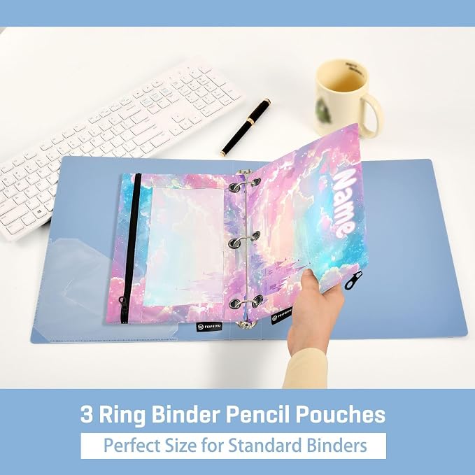 Custom Princess Castle Pink Sky Pencil Pouch - Image 4