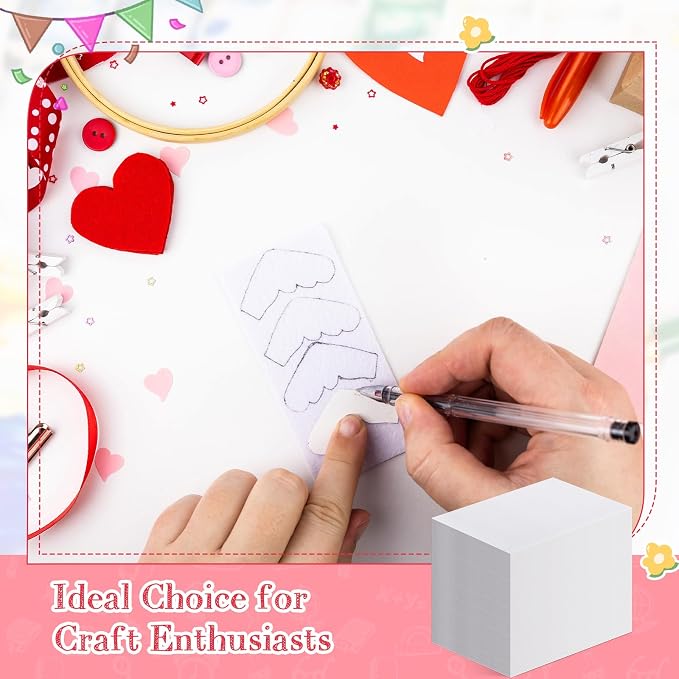 Cholemy 240 Pcs Foam Sheets Craft 4 x 6 Inch White Foam Printing Plates Paper - Image 6