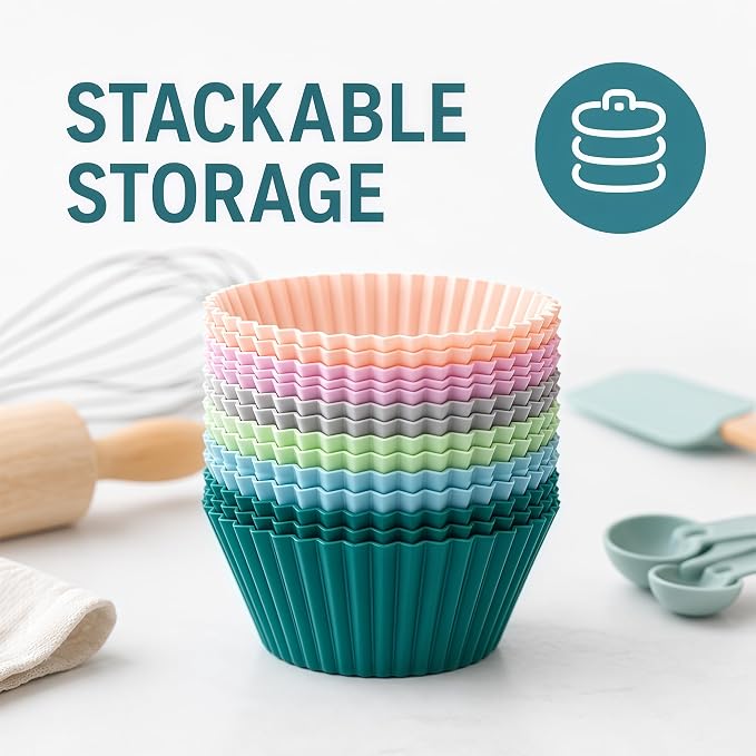 Reusable Silicone Baking Cup Silicone Muffin Liners - Image 8