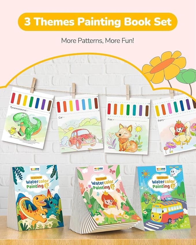 TECJOE 3 Pack Paint with Water Coloring Books - Image 2