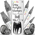 5 Grey Acrylic Paint Pen by Funcils