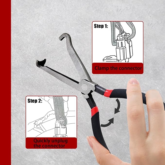 Upgraded Electrical Disconnect Pliers 37960,8 inch Automotive Tools,Electrical Connector Pliers for Cars,Easily Disconnect the Locking Push Tab Electrical Connector
