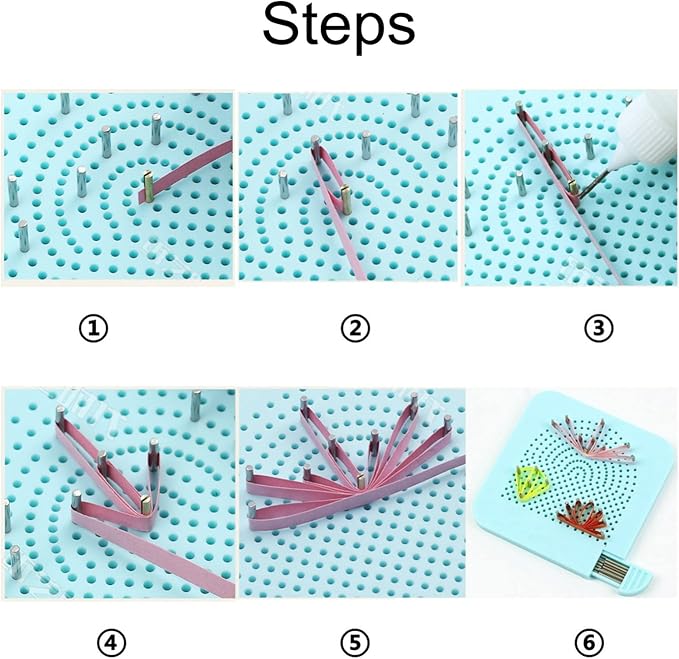 All-in-One Paper Quilling Kit– 1860pcs 3mm/5mm/10mm Quilling Paper Strips - Image 5