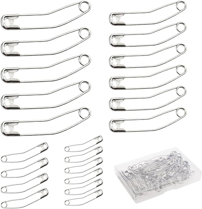 Quilt Safety Pin Curve 28mm 32mm 38mm 54mm Assorted Sizes Sewing Supply Large by Unknown
