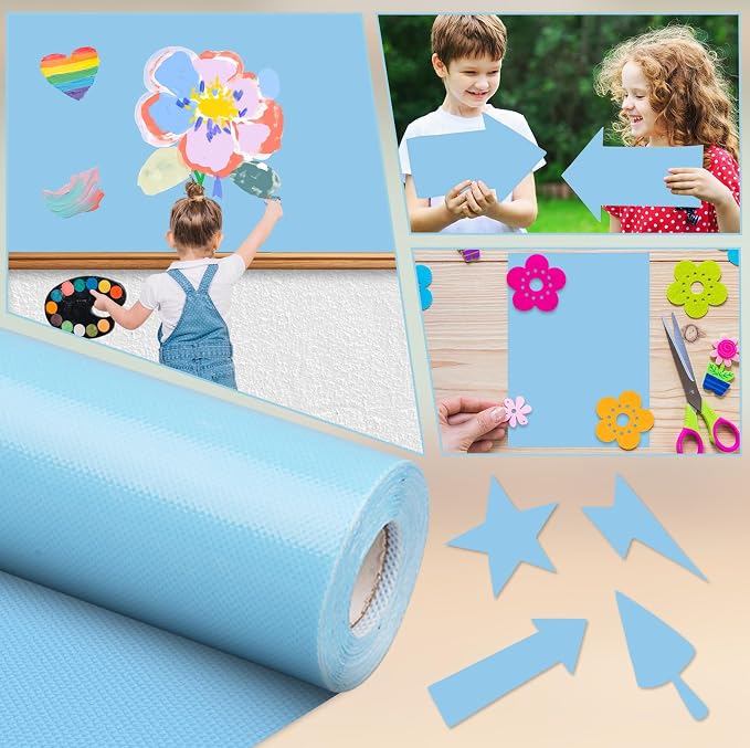 Inkspire Light Blue Bulletin Board Paper Roll, 14.8FTx18.5IN Large Reusable - Image 5