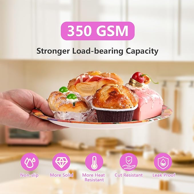 168Pcs Pink Pastel Rainbow Party Decorations Pink Iridescent Plates and Napkins - Image 3
