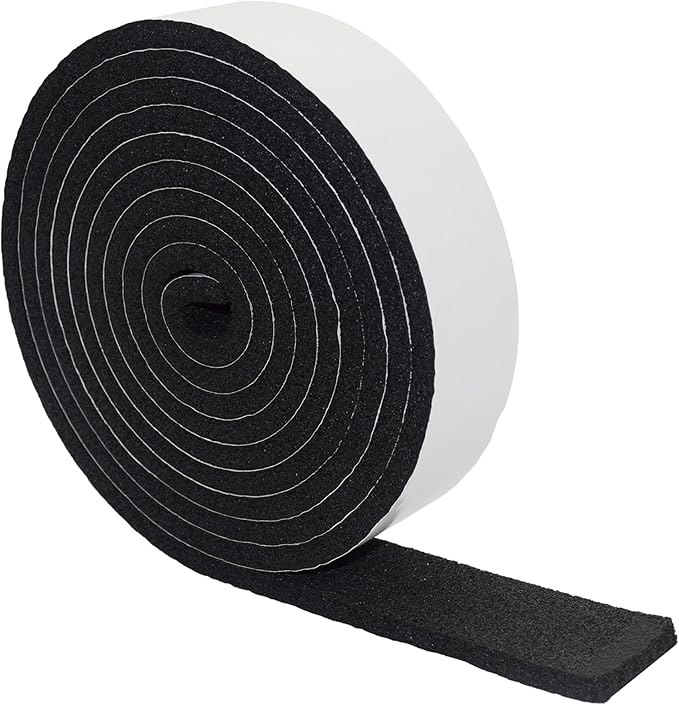 DOBTIM Pipe Insulation Foam Wrap Tape, self Adhesive with high Resilience for Pipe Insulation Wrap 13 Ft Long x 2 Inch Wide x 3/8 Inch Thick
