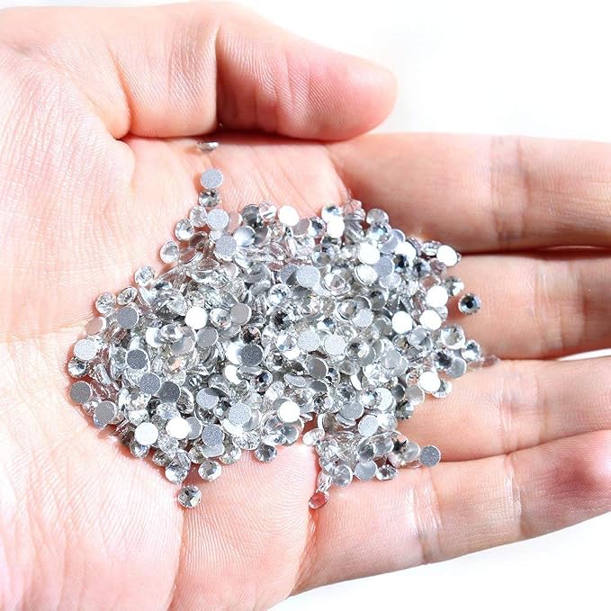 Onwon 1440 Pieces SS8 / 2.3mm Clear Crystal Flat Back Brilliant Round - Image 3