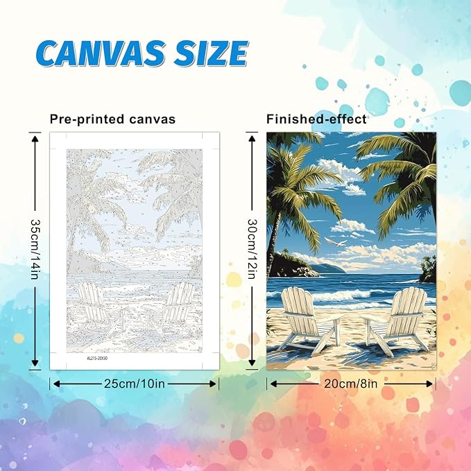PHANTASYART 6 Pack Paint by Numbers Kit - Image 5
