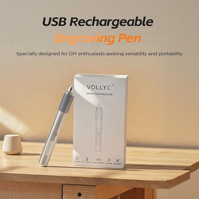 Portable Cordless Engraving Pen, Rechargeable Engraver Pen for Artists & DIYers, Engraving 60+ Surfaces, Free 7 Bits, Beginner Friendly Etching Tool for Customization Metal Wood Glass Plastic