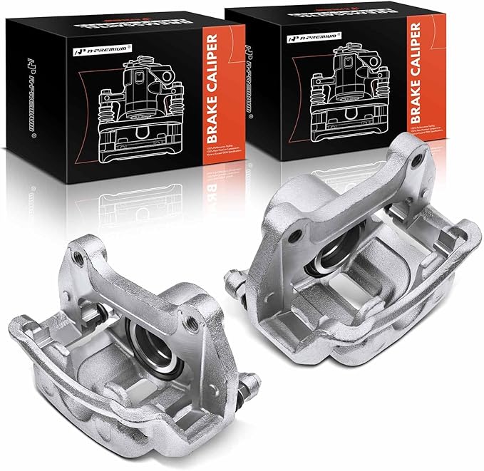 A-Premium Front Disc Brake Caliper Assembly with Bracket Compatible with Select Buick, Cadillac, Chevy and GMC Models - Malibu, LaCrosse, Regal, Impala, ELR, Equinox, Terrain, Allure, Cascada
