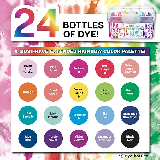 Tulip 20 Tie Dye, 24 Bottle Storage Tub, Color Spectrum - Image 5