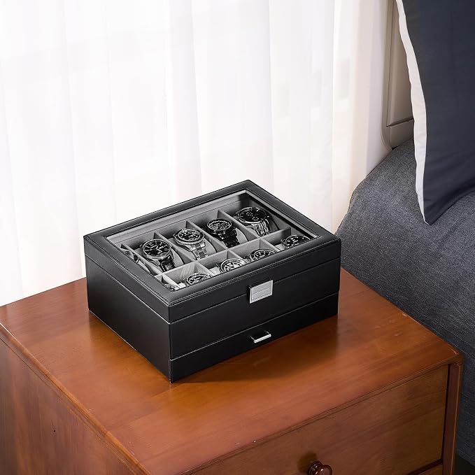 ProCase Watch Box, 10 Slot Watches Display Case - Image 3