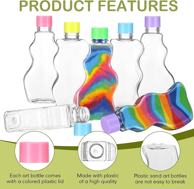 Mumufy 60 Pcs Plastic Sand Art Bottles - Image 2