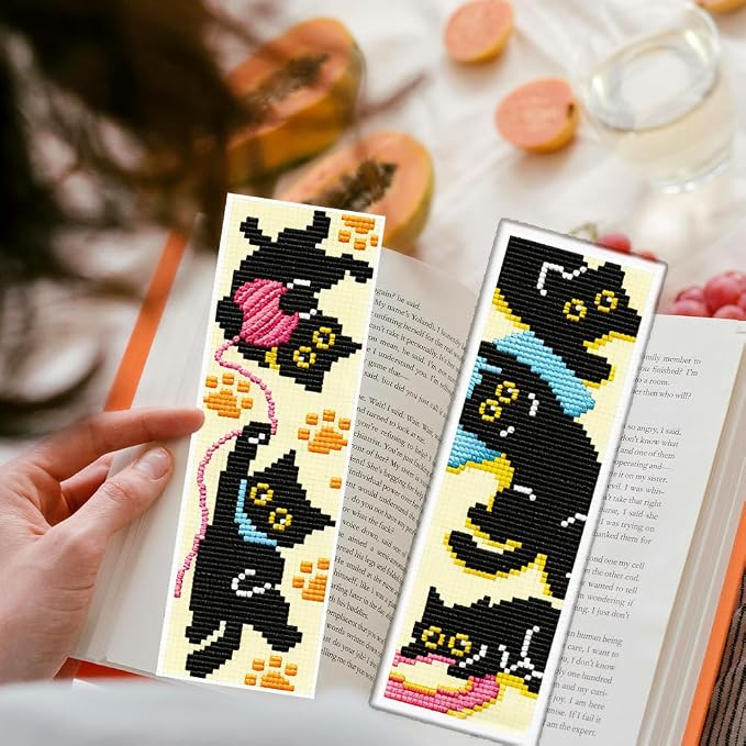 ACRNIGHEET 6PCS Cross Stitch Bookmark Kit - Image 7