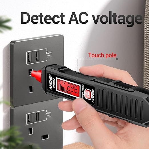 ANENG Digital Multimeter with Non Contact Voltage Tester,Ohm Volt Amp Meter,Measure AC/DC Voltage,Current,Resistance,Continuity,Diodes,with LCD Display,Flashlight,Pocket-Sized Automotive Detector