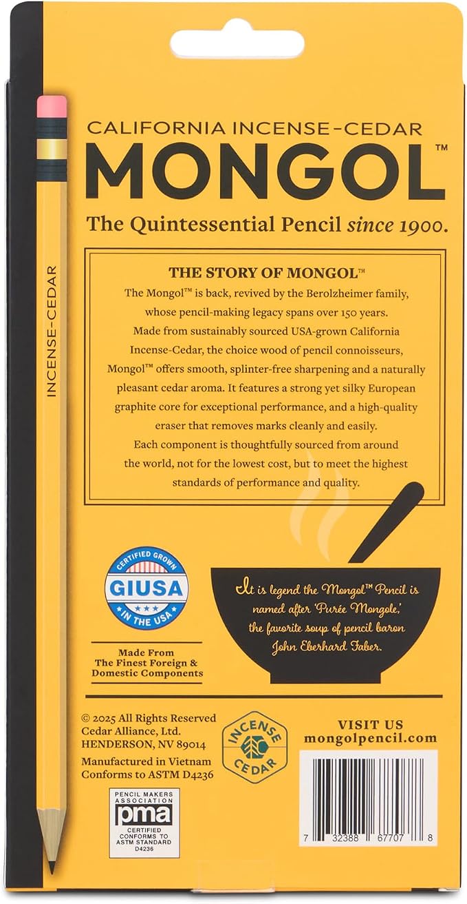 Mongol Classic Incense Cedar #2 Pencil - Image 5