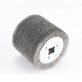 KISEKI 4.7" x 4" Stainless Steel Wire Brush (0.2 mm Wire) Drum, Surface Conditioning Tool, Compatible with Angle Grinder, Die Grinder
