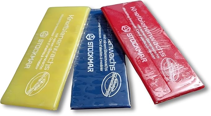 Stockmar Modelling Beeswax Sheets – 3 Assorted Colors of Natural Beeswax by Stockmar