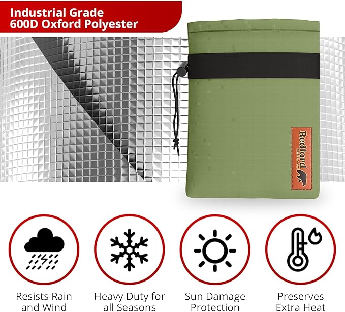 Redford Supply Co. Cold Snap (0F) 2 Pack Outdoor Faucet Covers for Winter Freeze Protection, 7.5"W x 9.5"H, Foam Spigot Insulated Cover, Outside Pipe Protection, Hose Bib (Green)