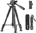 Huepar Tripod 50-inch Extendable Height Tripod Use with Laser Level, Point Lasers, Lazer Distance Measures, 1/4" and 5/8" Thread Mount for for Varieties Tools, Outdoor and Indoor T13A