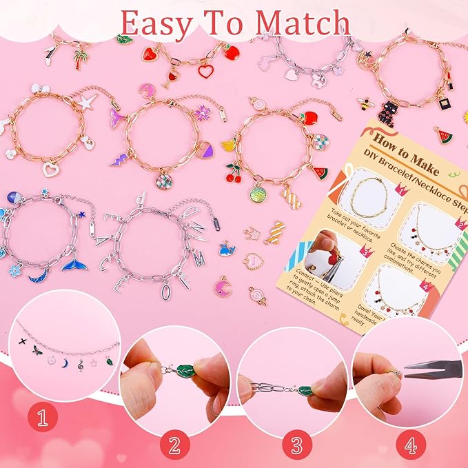 Wurosi 769 Pieces Paperclip Charm Bracelet Kit, Including Paperclip Chain - Image 3