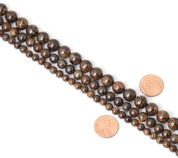 45PCS 8mm Natural Bronzite Gemstone Round Loose Beads - Image 6