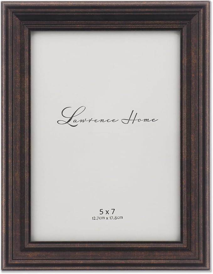 Lawrence Frames 535557 Bronze 5x7 Classic Detailed Oil Rubbed Picture Frame by LawrenceFrames