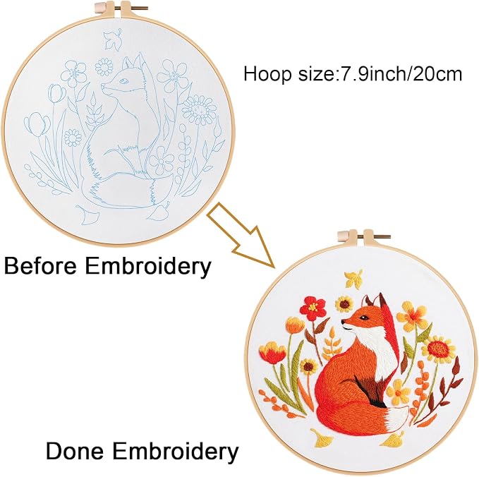 Louise Maelys Autumn Fox Embroidery Kit - Image 3