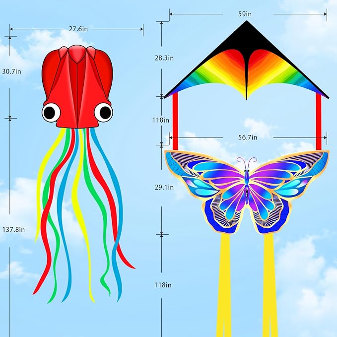 Xida Octopus Kite for Kids Ages 4-8, Professional Kites for Beginners and Adults - Image 5