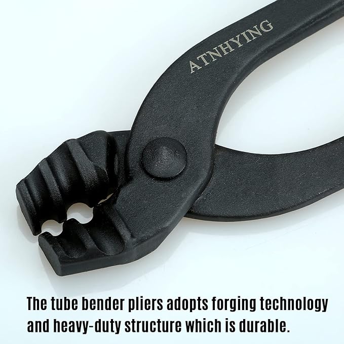Automotive Tubing Bender Brake Line Bending Tool, Brass Tube Bender Pliers for 3/16 Inch, 1/4 Inch,for Brake, Fuel Line