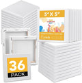 ESRICH Small Canvas Pack of 36, 5x5In Blank Canvases by ESRICH