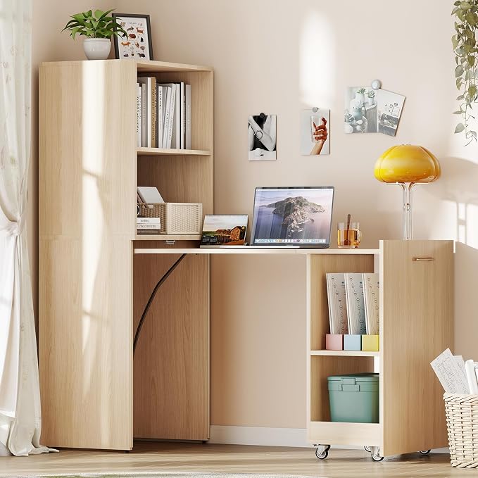 Zevemomo Folding Desk, Convertible Table by Zevemomo
