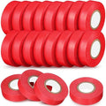 Treela 20 Rolls Electrical Tape 3/4 Inch Waterproof Vinyl Electrical Insulating Tape Flame Retardant Indoor Outdoor High Temperature Resistance Accessory for Wire and Cable(Red,66 ft)