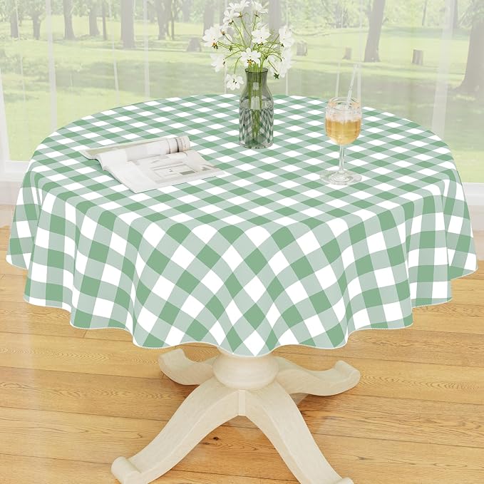 Smiry Plastic Table Cloth, Waterproof Vinyl Tablecloth by Smiry