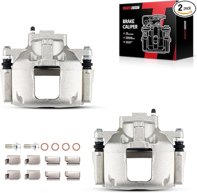Torchbeam Front Brake Calipers Set for Jeep 2007-2012 Wrangler, Chrysler 2008-2012 Town & Country, Dodge 2008-2012 Grand Caravan, Front Left and Front Right Calipers Replace # 18B5045+18B5044